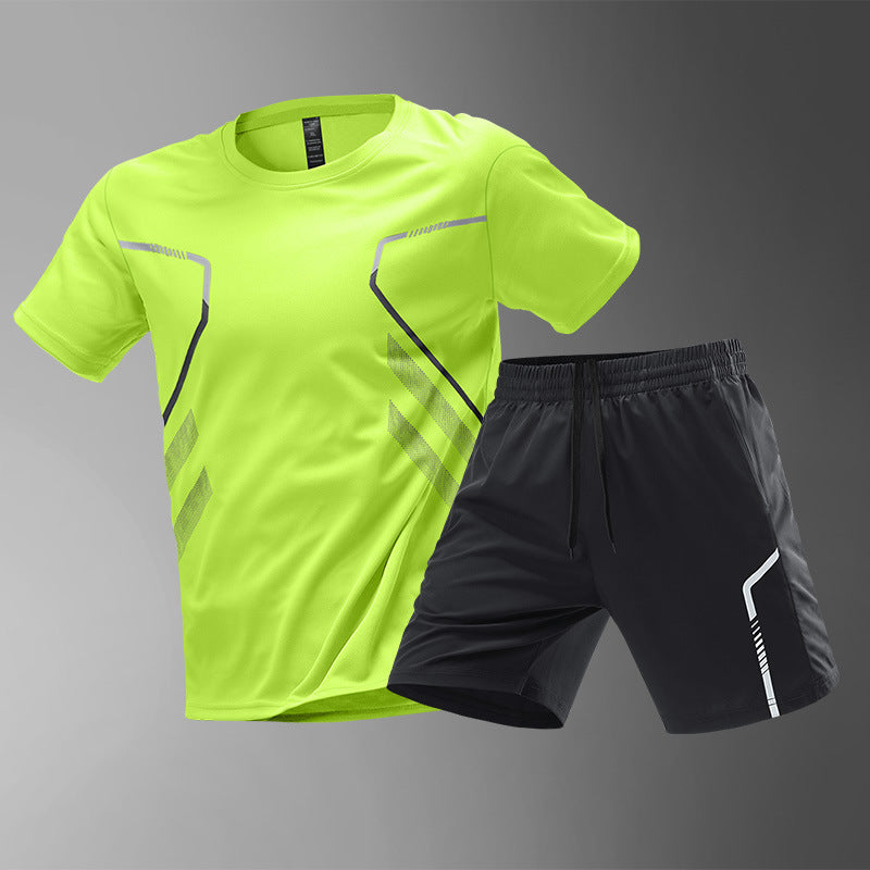 Men's T-shirts Sports Running T-shirt Color Block Men Quick-drying Breathable Short Sleeve Round Neck Active Tee Outdoor Workout Snap Seasons™