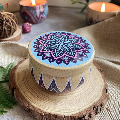 Scented Candles Jar: Vintage Flower Soy Wax for Home & Gifts 2pcs