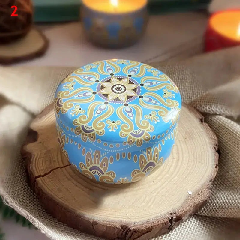 Scented Candles Jar: Vintage Flower Soy Wax for Home & Gifts 2pcs
