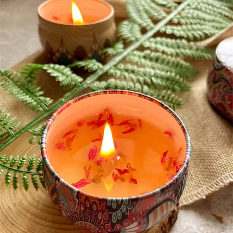 Scented Candles Jar Vintage Flower Candle Jars Soy Wax Fragrance Candle Wedding Birthday Gift Home Decoration 20 Kinds Scents Snap Seasons