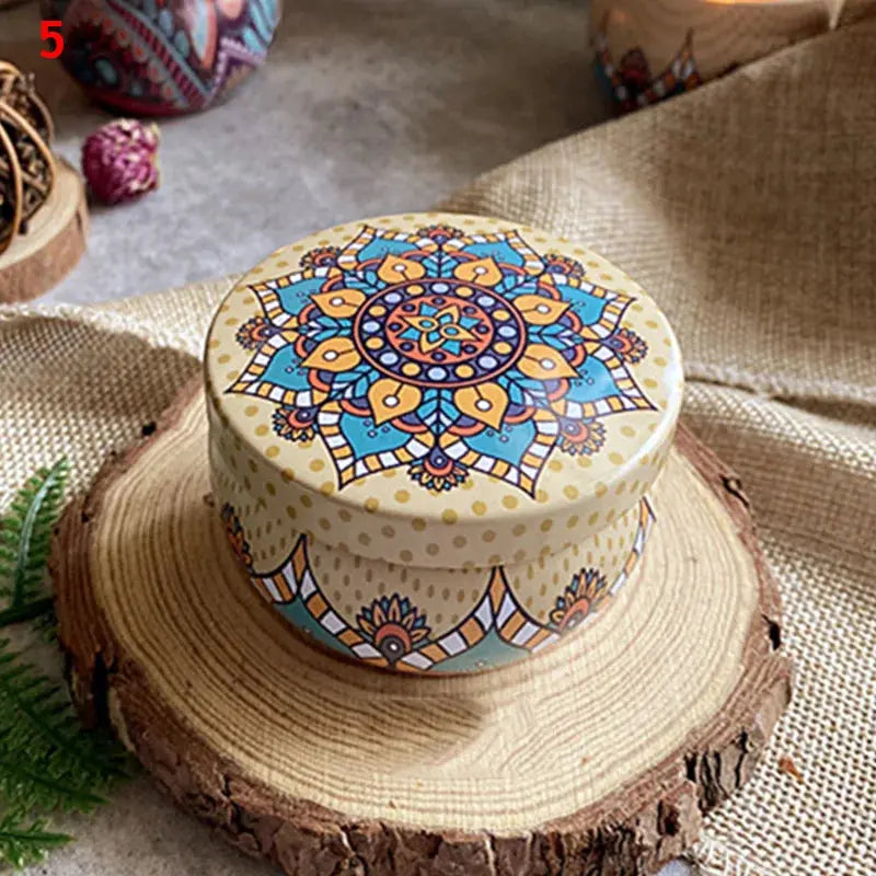 Scented Candles Jar: Vintage Flower Soy Wax for Home & Gifts 2pcs