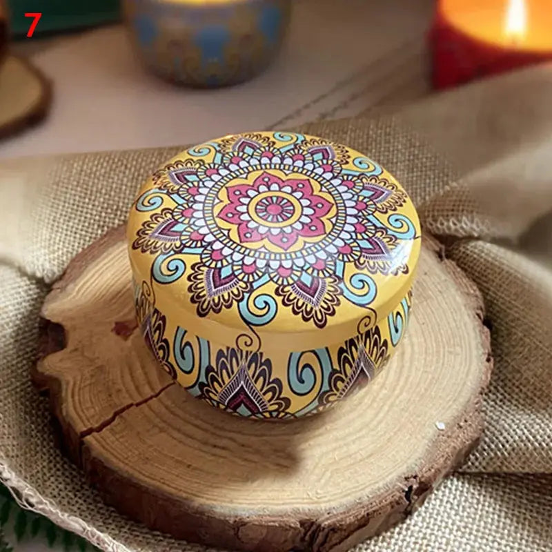 Scented Candles Jar: Vintage Flower Soy Wax for Home & Gifts 2pcs