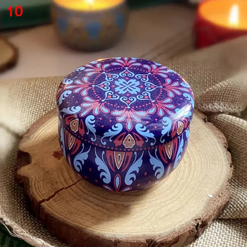 Scented Candles Jar: Vintage Flower Soy Wax for Home & Gifts 2pcs