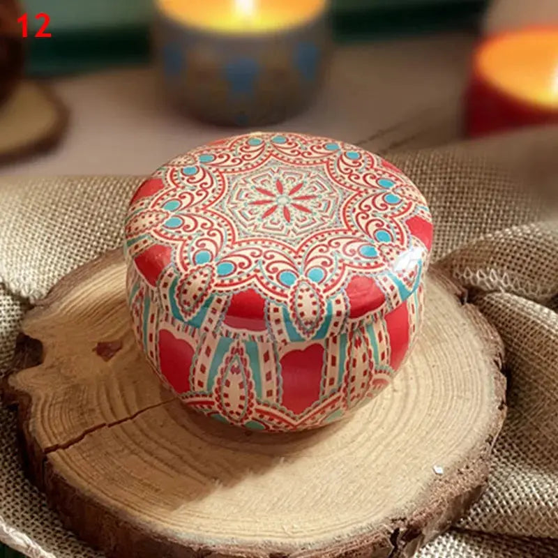 Scented Candles Jar: Vintage Flower Soy Wax for Home & Gifts 2pcs