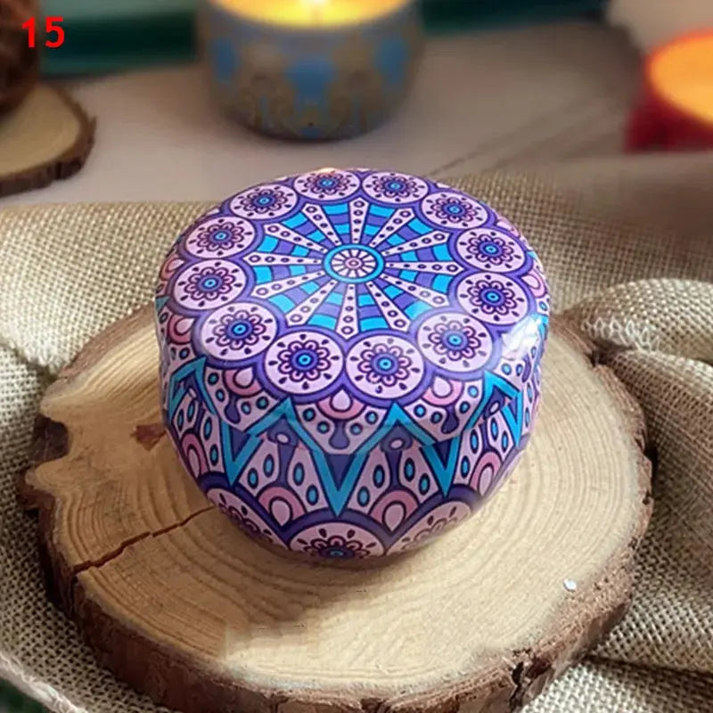 Scented Candles Jar: Vintage Flower Soy Wax for Home & Gifts 2pcs