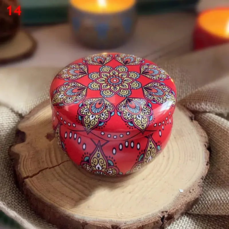 Scented Candles Jar: Vintage Flower Soy Wax for Home & Gifts 2pcs