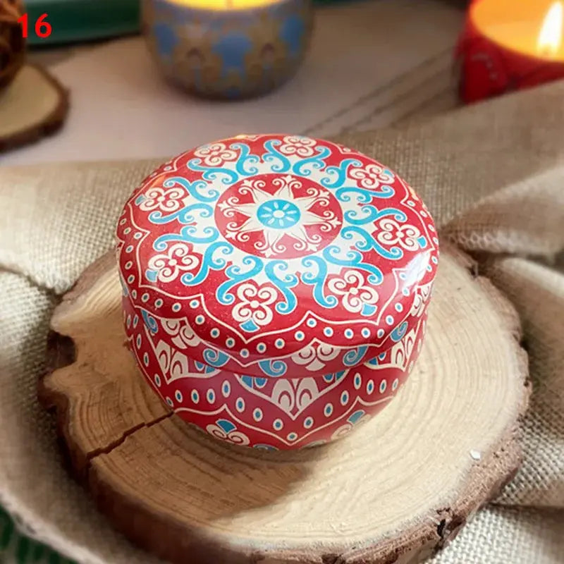 Scented Candles Jar: Vintage Flower Soy Wax for Home & Gifts 2pcs