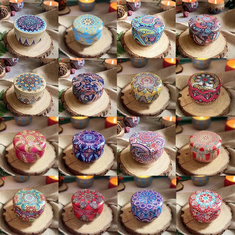 Scented Candles Jar Vintage Flower Candle Jars Soy Wax Fragrance Candle Wedding Birthday Gift Home Decoration 20 Kinds Scents Snap Seasons