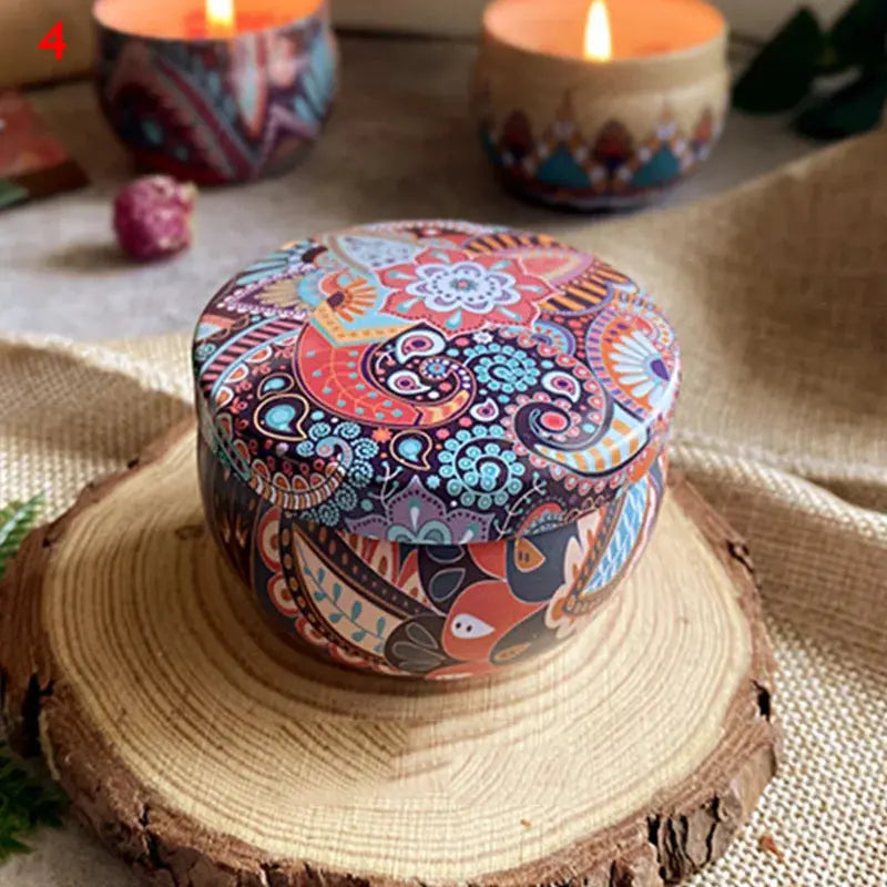 Scented Candles Jar Vintage Flower Candle Jars Soy Wax Fragrance Candle Wedding Birthday Gift Home Decoration 20 Kinds Scents Snap Seasons