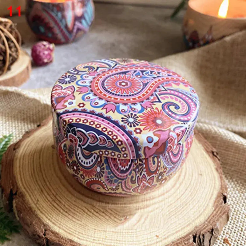 Scented Candles Jar Vintage Flower Candle Jars Soy Wax Fragrance Candle Wedding Birthday Gift Home Decoration 20 Kinds Scents Snap Seasons