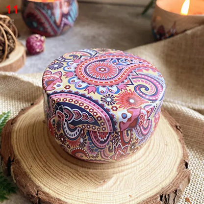 Scented Candles Jar Vintage Flower Candle Jars Soy Wax Fragrance Candle Wedding Birthday Gift Home Decoration 20 Kinds Scents Snap Seasons