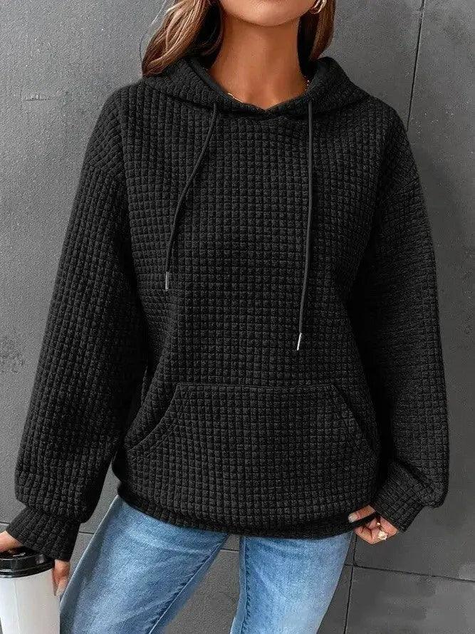 Women's Loose Casual Solid Color Long-sleeved Sweater - Snap Seasons