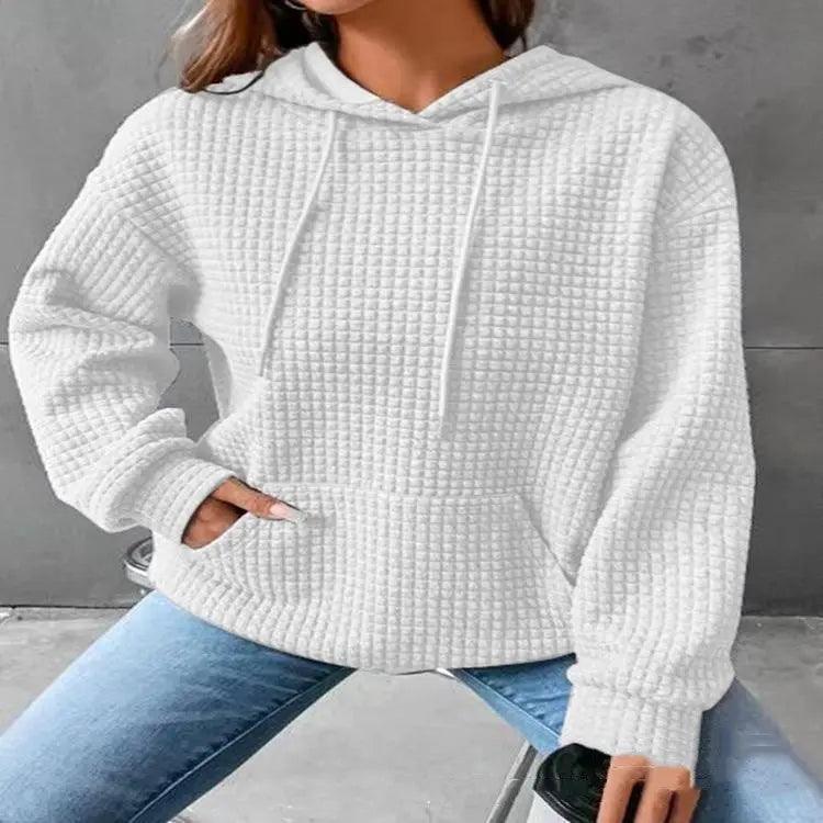 Women's Loose Casual Solid Color Long-sleeved Sweater - Snap Seasons™