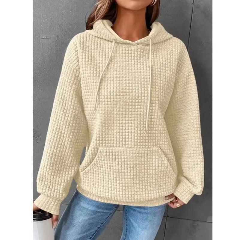 Women's Loose Casual Solid Color Long-sleeved Sweater - Snap Seasons™