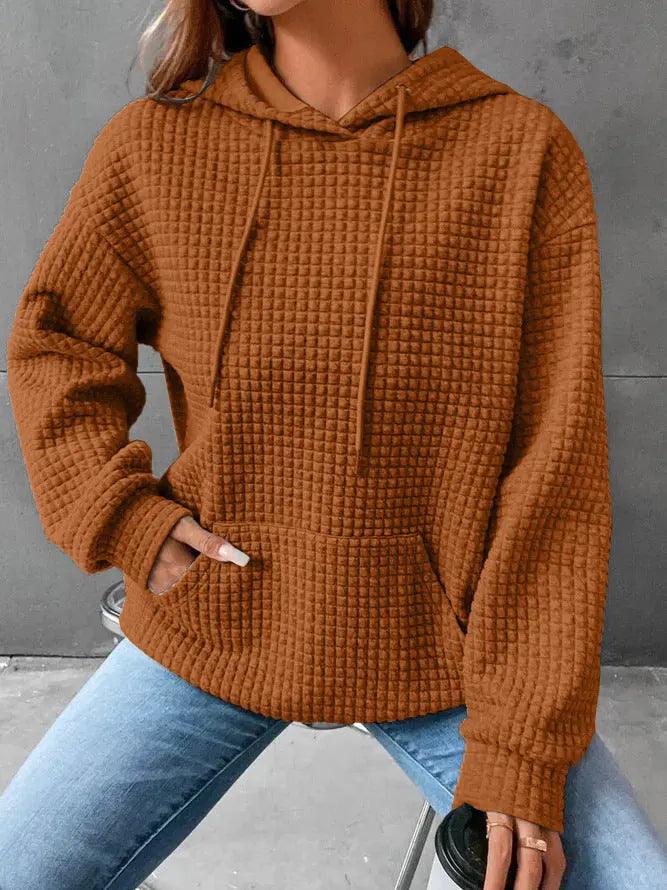 Women's Loose Casual Solid Color Long-sleeved Sweater - Snap Seasons™
