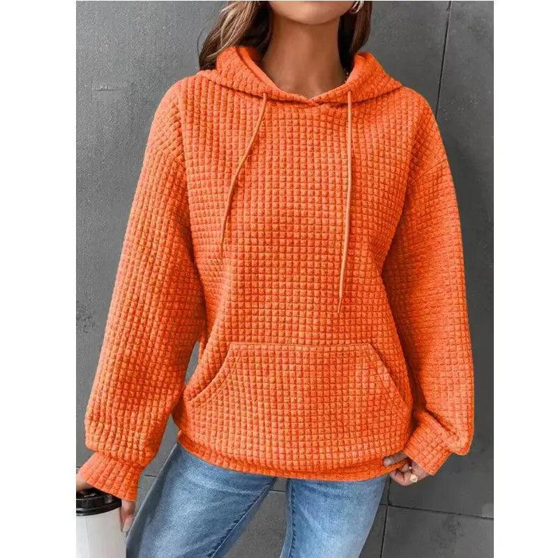 Women's Loose Casual Solid Color Long-sleeved Sweater - Snap Seasons™