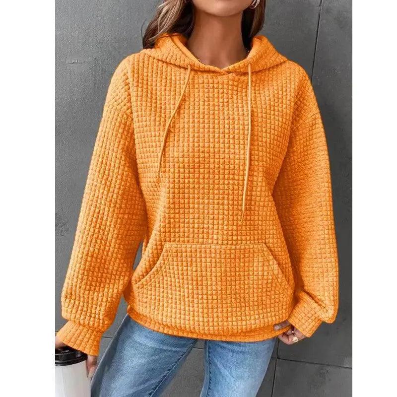 Women's Loose Casual Solid Color Long-sleeved Sweater - Snap Seasons™